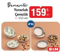 BENANTE YUVARLAK ÇEREZLİK 13,5 CM 4'LÜ